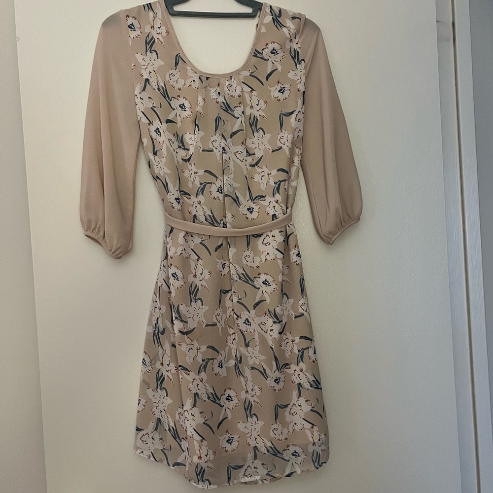 Small Beige and Floral Dress